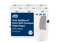 Een Toiletpapier Tork T7 Premium Optiserve Coreless 3-laags 63m wit 472650 koop je bij Van Hoye Kantoor BV