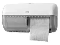 Een Toiletpapierdispenser Tork T4 Elevation twin verticaal wit 557000 koop je bij MV Kantoortechniek B.V.