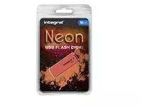 Een USB-stick 2.0 Integral 16Gb neon oranje koop je bij EconOffice