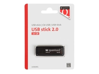 Een USB stick 2.0 Quantore USB-A 16GB zwart koop je bij Van Leeuwen Boeken- en kantoorartikelen