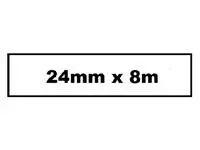 Een Labeltape Quantore TZE-251 24mm x 8m zwart op wit koop je bij KantoorProfi België BV