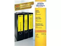 Een Rugetiket Avery breed 61x192mm zelfklevend geel koop je bij EconOffice