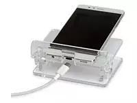 Een Telefoonstandaard MAUL 9.7x10.5x7.6cm standhoek instelbaar acryl koop je bij MV Kantoortechniek B.V.