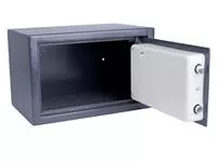 Een Kluis Pavo elektronisch 310x220x200mm donkergrijs koop je bij Kantoorvakhandel van der Heijde