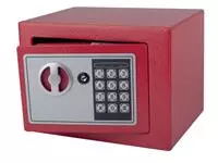 Een Kluis Pavo mini elektronisch 230x170x170mm rood koop je bij QuickOffice BV