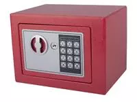 Een Kluis Pavo mini elektronisch 230x170x170mm rood koop je bij QuickOffice BV