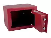 Een Kluis Pavo mini elektronisch 230x170x170mm rood koop je bij EconOffice