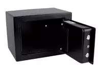 Een Coffre-fort Pavo Mini 230x170x170mm ëlectronique noir koop je bij QuickOffice BV