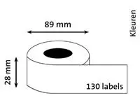 Een Etiket Dymo LabelWriter adressering 28x89mm 4 rollen á 130 stuks assorti koop je bij Van Leeuwen Boeken- en kantoorartikelen