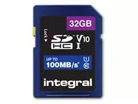 Een Geheugenkaart Integral SDHC V10 32GB koop je bij MV Kantoortechniek B.V.