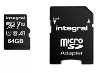 Een Geheugenkaart Integral microSDXC V10 64GB koop je bij Van Leeuwen Boeken- en kantoorartikelen