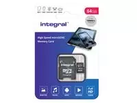 Een Geheugenkaart Integral microSDXC V10 64GB koop je bij Totaal Kantoor Goeree