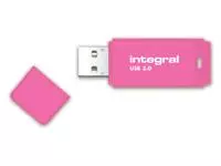 Een USB-stick 2.0 Integral 16Gb neon roze koop je bij MV Kantoortechniek B.V.