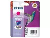 Een Inktcartridge Epson T0803 rood koop je bij QuickOffice BV