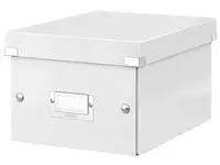 Een Opbergbox Leitz WOW Click & Store 220x160x282mm wit koop je bij Van Leeuwen Boeken- en kantoorartikelen