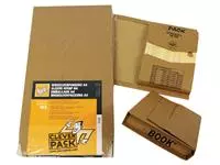 Een Wikkelverpakking CleverPack A4 zelfklevend bruin pak à 25 stuks koop je bij Van Leeuwen Boeken- en kantoorartikelen