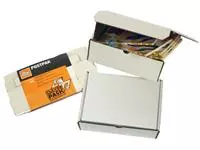 Postpakket CleverPack golfkarton 330x300x80mm wit pak à 25 stuks