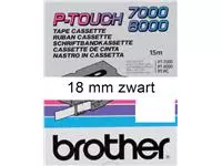 Een Labeltape Brother P-touch TX-241 18mm zwart op wit koop je bij Van Hoye Kantoor BV