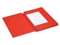 Een Dossiermap Secolor folio 3 kleppen 225gr rood koop je bij EconOffice