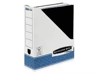 Een Tijdschriftcassette Bankers Box System A4 wit blauw koop je bij Van Leeuwen Boeken- en kantoorartikelen