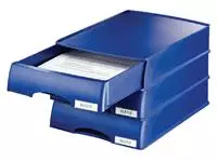 Een Brievenbak Leitz Plus met lade A4 maxi blauw koop je bij Kantoorvakhandel van der Heijde