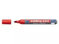 Een Viltstift edding 250 whiteboard rond 1.5-3mm rood koop je bij Totaal Kantoor Goeree