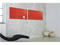 Een Glasbord Sigel magnetisch 910x460x15mm rood koop je bij MV Kantoortechniek B.V.