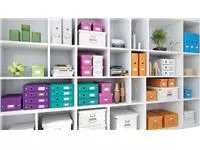 Een Opbergbox Leitz WOW Click & Store 281x200x370mm paars koop je bij Van Leeuwen Boeken- en kantoorartikelen