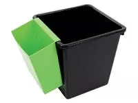 Een Inzetbak voor vierkante tapse papierbak groen koop je bij EconOffice
