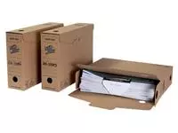 Een Archiefdoos Loeff Quick Box 3000 A4 335x240x80mm koop je bij Van Hoye Kantoor BV