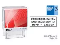 Een Tekststempel Colop Printer 10 personaliseerbaar 3regels 27x10mm koop je bij MV Kantoortechniek B.V.