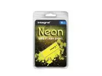 Een USB-stick 2.0 Integral 16Gb neon geel koop je bij Goedkope Kantoorbenodigdheden