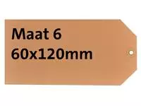Een Label karton nr6 200gr 60x120mm chamois 1000stuks koop je bij EconOffice