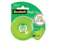 Plakband Scotch 810 19mmx19m onzichtbaar + afroller in Cool Colors