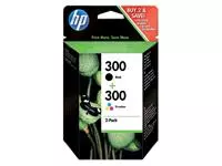 Inktcartridge HP CN637EE 300 zwart + kleur