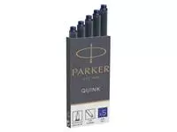 Een Inktpatroon Parker Quink permanent blauw pak à 5 stuks koop je bij Van Leeuwen Boeken- en kantoorartikelen