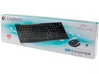 Een Toetsenbord Logitech MK270 Azerty +muis zwart koop je bij MV Kantoortechniek B.V.