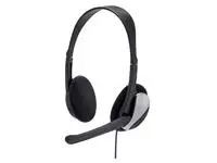 Een Hoofdtelefoon Hama HS-P100 On Ear zwart koop je bij Van Leeuwen Boeken- en kantoorartikelen