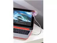 Een Ventilator Hama voor notebook zwanenhals USB zilvergrijs koop je bij Van Leeuwen Boeken- en kantoorartikelen
