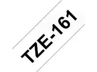 Een Labeltape Brother P-touch TZE-161 36mm zwart op transparant koop je bij Van Hoye Kantoor BV