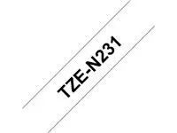 Een Labeltape Brother P-touch TZE-N231 12mm zwart op wit koop je bij EconOffice