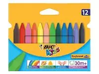 Een Kleurkrijt BicKids 857 Plastidecor triangel assorti etui à 12st koop je bij KantoorProfi België BV