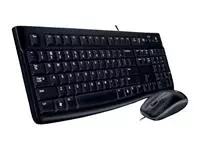 Een Toetsenbord Logitech K120 Qwerty +muis zwart koop je bij EconOffice