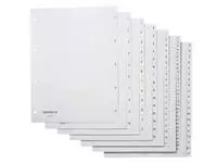 Een Tabbladen Quantore 4-gaats 1-5 genummerd wit PP koop je bij Totaal Kantoor Goeree