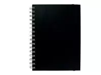 Een Notitieboek Quantore A5 spiraal tab lijn 192blz 80gr zwart koop je bij Totaal Kantoor Goeree