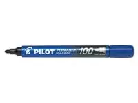 Een Viltstift PILOT 100 rond fijn blauw doos à 15+5 gratis koop je bij EconOffice