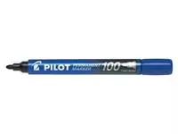 Een Viltstift PILOT 100 rond fijn blauw koop je bij Tonerinktshop