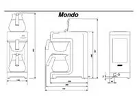 Een Koffiezetapparaat Bravilor Mondo inclusief 2 glazen kannen koop je bij Totaal Kantoor Goeree
