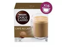 Een Koffiecups Dolce Gusto Cafe au Lait 16 stuks koop je bij Totaal Kantoor Goeree
