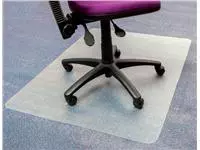 Een Stoelmat Floortex PVC 120x90cm voor zachte vloeren retailpak koop je bij EconOffice